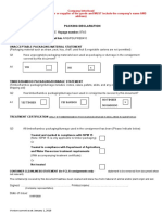 Packing Declaration FCL LCL