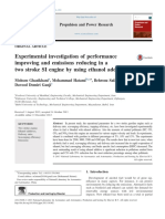 Experimental Investigation of Performance Improving and Emissions Reducing in A Two Stroke SI Engine by Using Ethanol Additives