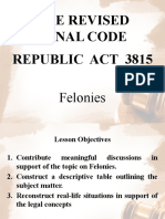 The Revised Penal Code Republic Act 3815: Felonies