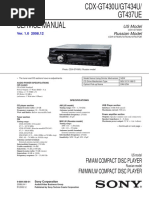 Service Manual: Fm/Am Compact Disc Player FM/MW/LW Compact Disc Player