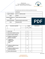 Lista de Chequeo de Requisitos para La Firma de Contrato de Prestación de Servicios