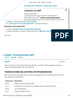 Listado Transacciones SAP - Educación - Ayuda SAP PDF