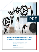 Clima Organizacional en Empresas Ecuatorianas