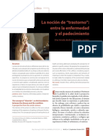 La Noción de "Trastorno" Entre La Enfermedad y El Padecimientouna Mirada Desde Las Ciencias Sociales