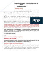 Moniciones y Preces e Indicaciones para El Miercoles de Ceniza Misa Con Nic3b1os PDF