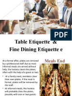 Table Etiquette & Fine Dining Etiquette e