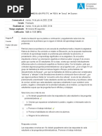 Examen Teorias Del Aprendizaje