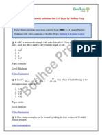 CAT Quant Questions With Solutions by Bodhee Prep