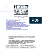 Health Care Policy Center Journal: August 2007