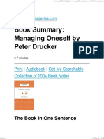 Book Summary - Managing Oneself by Peter Drucker PDF