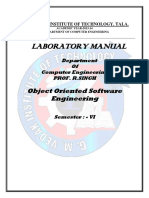 Laboratory Manual: Object Oriented Software Engineering