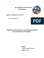 Reglamento de Inventarios de Los Bienes Muebles de La Administración Pública