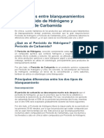 Diferencias Entre Peróxido de Hidrógeno y Peróxido de Carbamida