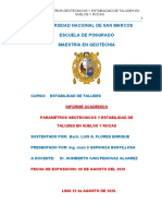 Informe Academico Parametros Geotecnicos y Estabilidad de Taludes en Suelos y Rocas