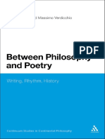 Between Philosophy and Poetry - Writing, Rhythm, History (Massimo Verdicchio, Robert Burch PDF