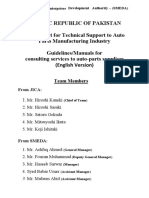 Guidelines - Manuals For Consulting Services To Auto-Parts Suppliers