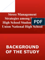 Stress Management Strategies Among Senior High School Students of La Union National High School