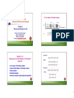 Subject CSE40418: Advanced Structural Analysis: Phase I: Structural Dynamics