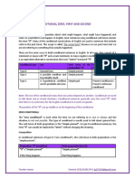 Summary 1 Topic: Review Conditional Zero, First and Second: General Explanation