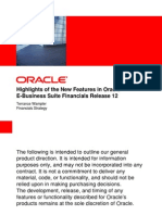 Highlights of The New Features in Oracle E-Business Suite Financials Release 12