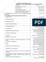 Application Form Throughout The Year Tentative Schedule of Admission For Ph.D. Programme2017-18 (Autumn Semester)