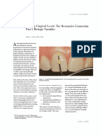 Altering Gingival Levels: The Restorative Connection Biologic Variables