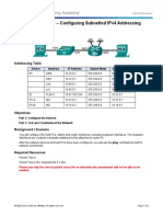 Lab - 8 Assessment 1 Subnetted IPv4 Configuration V2