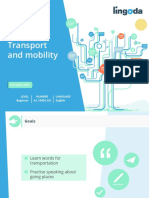 Transport and Mobility: Vocabulary