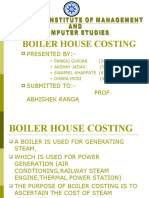 Boiler House Costing: Presented by