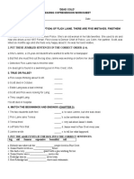 Dead Cold Reading Comprehension Worksheet