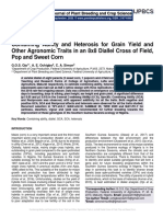 Combining Ability and Heterosis For Grain Yield and Other Agronomic Traits in An 8x8 Diallel Cross of Field, Pop and Sweet Corn