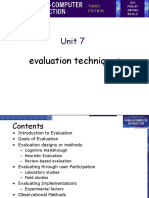 Unit 7: Evaluation Techniques