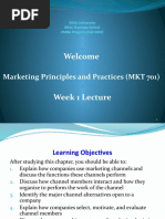 Welcome: Marketing Principles and Practices (MKT 701)