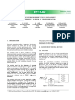 Detection of Transformer Winding Displacement by FRSL