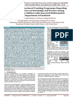 Effectiveness of Structured Teaching Programme Regarding Post Operative Care On Knowledge and Practice Among Caregivers of The Children With Anorectal Malformation at Department of Paediatric