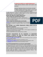 Lo Que Debes Saber Antes de Solicitar Un Crédito Hipotecario