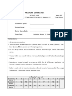 Finalterm Examination: Instructions