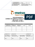 P-DGM-MEC-015 Proc. Cambio de Manto A Poste Chancador MK II 60 X 110 Rev 1