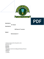 Submitted To: Dr. Naveed Submitted By:: Nuclear Physics II