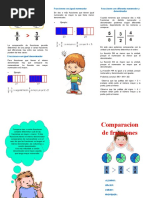 Triptico COMPARACION DE FRACCIONES