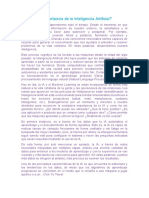 Cuál Es La Importancia de La Inteligencia Artificial