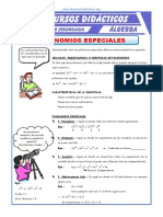 Ejercicios de Polinomios Especiales para Quinto de Secundaria PDF