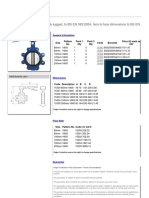 Ductile Iron Butterfly Valve. Fully Lugged, To BS EN 593:2004, Face To Face Dimensions To BS EN 558:2008