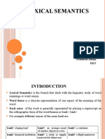 Lexical Semantics: Prabhleen Juneja Tiet