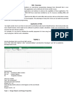 Topic 1: VBA - Overview