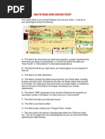 How To Read Your Airline Ticket