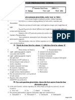 2 Semester Final Exam (2009A.Y.) Grade 11 Subject: Biology Time: 1:10 Mark: 40%