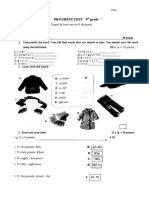 Progress Test - 4 Grade: 1p 10 Points)