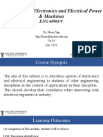 Introduction To Electronics and Electrical Power & Machines: Dr. Hoon Yap Yap - Hoon@taylors - Edu.my C9.25 Ext. 5251