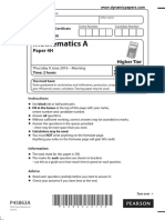 Mathematics A: Paper 4H Higher Tier